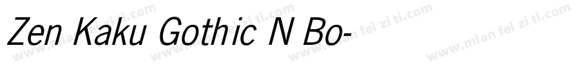 Zen Kaku Gothic N Bo字体转换